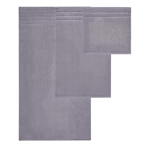 Image of Modern Threads 6 Piece Bath Towel Set Bathroom Set with 2 Bath Towels, 2 Hand Towels, & 2 Wash Cloths - 100% Cotton, Super Absorbent & Extra Soft - Reversible Natural Vine (Purple) 1 Set (Pack of 8)