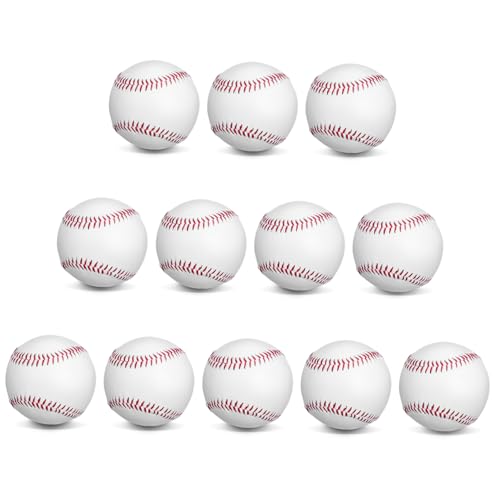 FOYTOKI 12Pcs Training Baseballs Practice Baseballs for Skill Development for Beginners Durable Material for Pitching and Hitting Drills