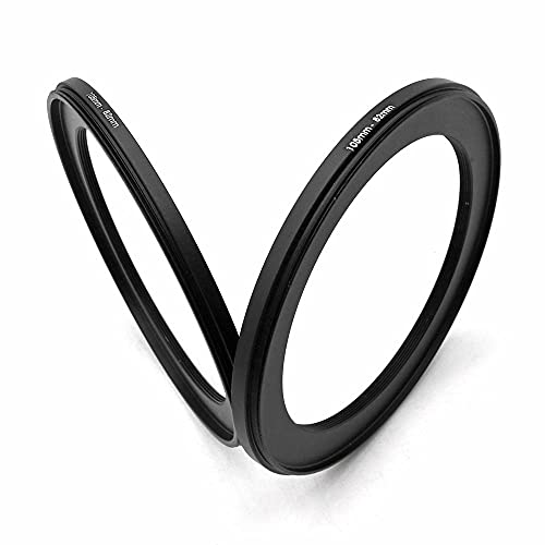 105-82mm Metal Step-Down Adapter Ring, 105mm Lens to 82mm Filter Size Accessories Lens Filter Adapter Ring, 2 Pieces LingoFoto