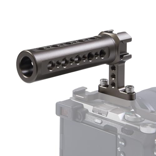 Aluminium alloy Handheld Video Stabilizer with 3 Cold Shoes Mount and Mounting Points for Camera Rig Accessories, Top Handle.