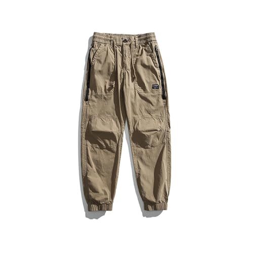 Pantalones de deporte transpirables con muchos bolsillos y cintura elástica
