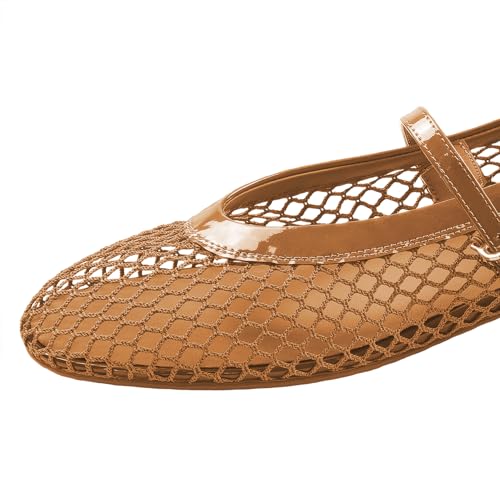 Mesh Flats for Women Ballet Mary Jane Flats Summer Ballet Buckle Strap Ballerina Flat Shoes, Ultra Soft, Arch Support, Breathable Comfy, Office Casual Dressy, Mesh Shoes for Women Black4