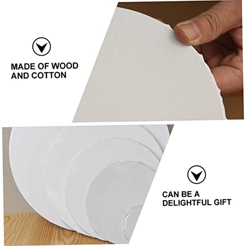 Lienzos redondos de algodón para proyectos de bricolaje artístico y decoración 7