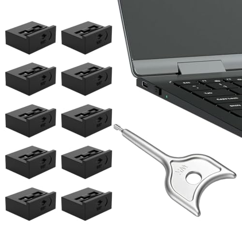 Bloqueador de datos USB de viaje con tapones extraíbles para laptop