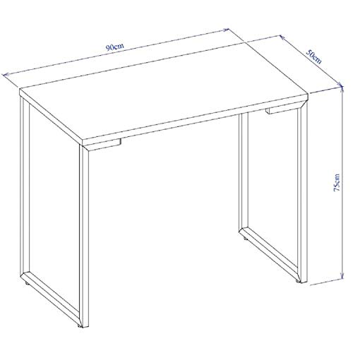 Escrivaninha 90cm Porto Siena Móveis Natura/Preto