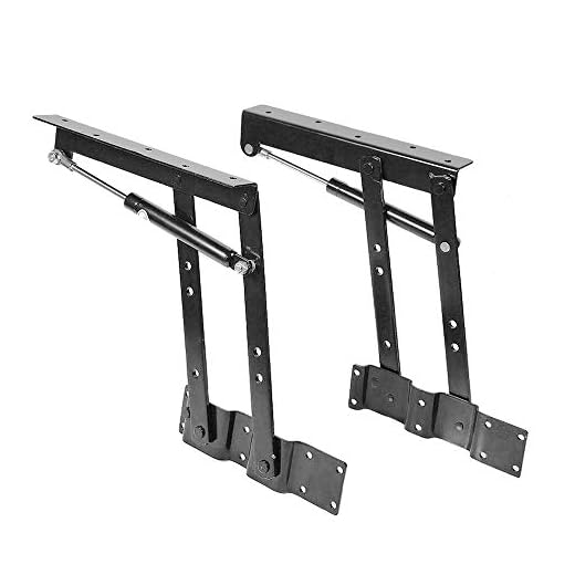 2 Piezas Bisagra Levantar Lift Up Parte Plegable Mesa par Muebles Accesorios Mesa de Café (Negro)