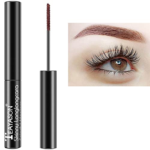 Brown Fiber Lashes Mascara Eyes Makeup Colored Lengthening Waterproof Volumizing Curling Defining Best Natural Hypoallergenic - Cruelty Free