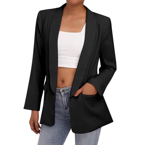 Odizli Blazer Damen Elegant Sportlich Jackett Lang Blaser Jacke Sweatblazer...