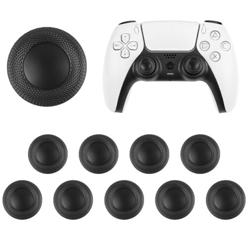 AYESY Joystick Kappen für PS4 PS5 Controller, 10 Stück Verschleißfeste Analogstick Ersatzkappen, Rutschfestes Laserstrukturiertes Griffdesign