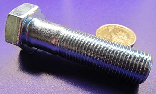 Class 8.8 Zinc Plated Steel Hex Head Bolts PT M16 x 1.5 mm x 60 mm Long 4 pcs.