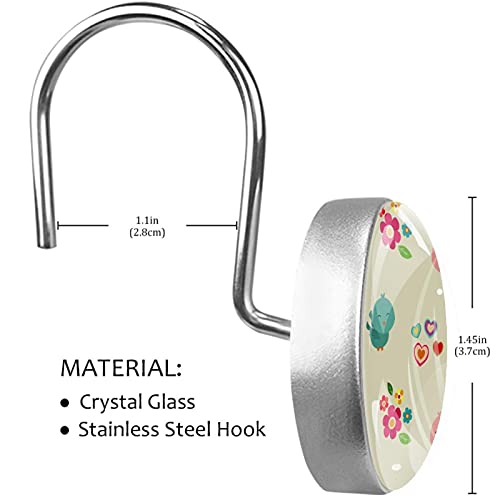 Crochets rideau de douche en acier inoxydable avec finitions soignées effet miroir - 4