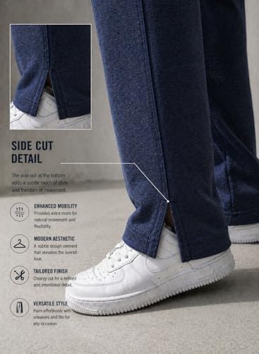 Image of ENDEAVOUR WEAR Men's Baggy Oversized Track Pants | Premium Cotton Rich Fabric | Straight Loose Fit Non-Cuffed | Gym, Streetwear & Casual Comfort Track Pants Lounge Pants
