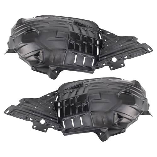 Image of TRQ Front Driver and Passenger Side Forward Inner Fender Liner Set Compatible with 2006-2009 Nissan 350Z