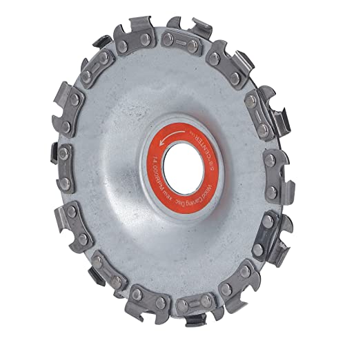 Stump Grinder, 5 Pieces Wood Carving Chain Disc Saw Blade Grinder Wood Carving Disc for Angle Grinder Grinding Shaping Attachment Circular Chainsaw Wheel - Thumbnail 2