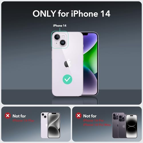 Image of NOXO Ultra-Hybrid Triangle Back Case Cover for iPhone 14, | Shockproof Design | Camera Protection | Soft TPU & Rugged PC | Bumper Case Cover for iPhone 14, (Scarlet Red)