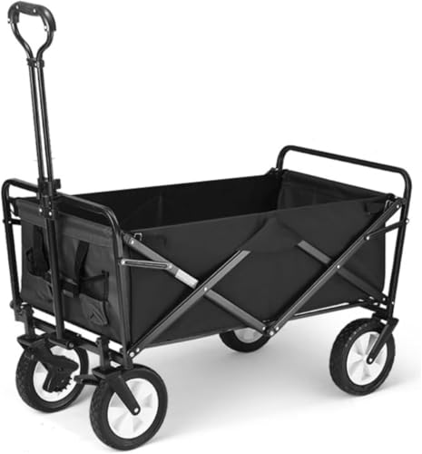 Carro plegable multiusos con 4 ruedas, capacidad 80 kg, 85 cm largo, 50 cm ancho, 28 cm alto