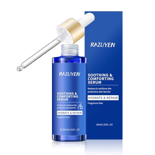 RAZUYEN Soothing Collagen Serum for Face, Repair And Moisturize Skin, Anti Aging Face Serum for Women With Panthenol, Gentiana Scabra Root Extract, 1.01 FL OZ