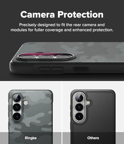 Image of Ringke Onyx for Samsung Galaxy S26 Plus Case Back Cover [Anti-Fingerprint Texture] Slim-Fit Lightweight Shockproof Protective with Non-Slip Side Grip - Camo Black