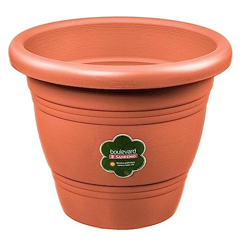 Sanremo - Vaso Redondo Plástico para Jardinagem de 22 cm, Linha B...
