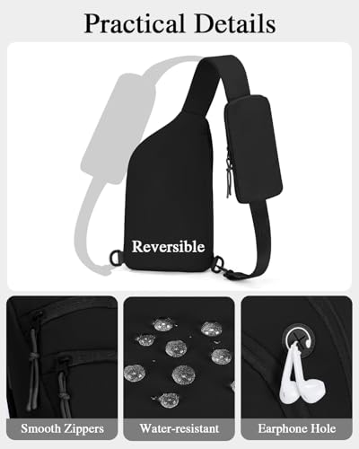 Image of Sling Bag Nylon Crossbody Bags for Women with Anti-theft RFID Blocking Pocket Cross Body Purse Adjustable Shoulder Strap