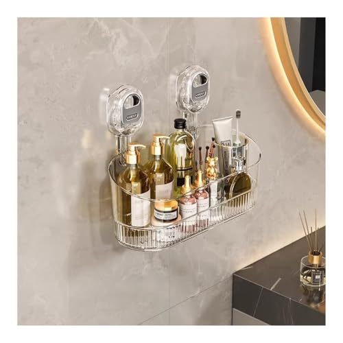 Étagère de salle de bain à ventouse boîte de rangement murale de vanité