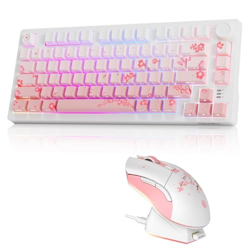 Amazon.com: DAREU EK75PRO Sakura Pink Wireless Mechanical Gaming
