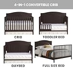 Oxford Baby North Bay 4-in-1 Convertible Crib, Espresso Brown, GreenGuard Gold Certified - Image 3