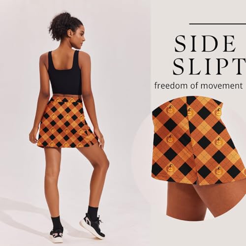 Image of Ekouaer 16 inch Golf Skorts for Woman with Inner Pockets Silicone Grippers Tennis Skirt Quick Dry Athletic Pickleball Skort