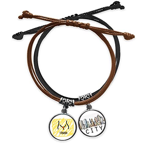 Bracelet drôle de fraise en corde et cuir Sidi noir et rouge, le cadeau idéal