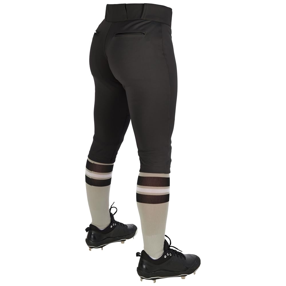 League Outfitters Women's Tournament Knicker Style Softball Pants - Black - 3XL