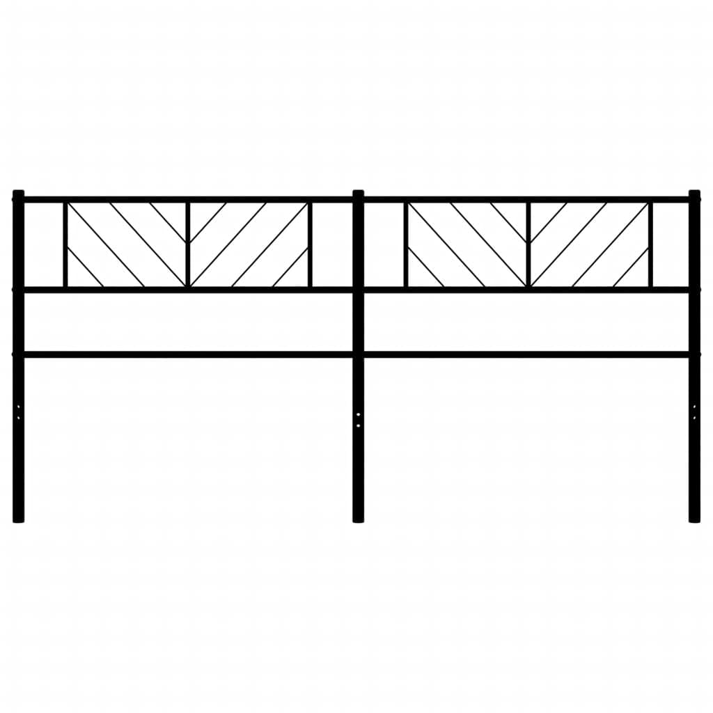 Testiera in metallo nero per letto da 200 cm, in acciaio verniciato a polvere, robusta headboard only, gambe stabili, montaggio a parete, moderno cabeceras de cama