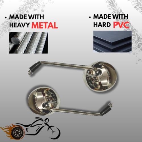 Image of Rear View Touring Chrome Mirror Compatible With RE Bikes (2021 To 2026)