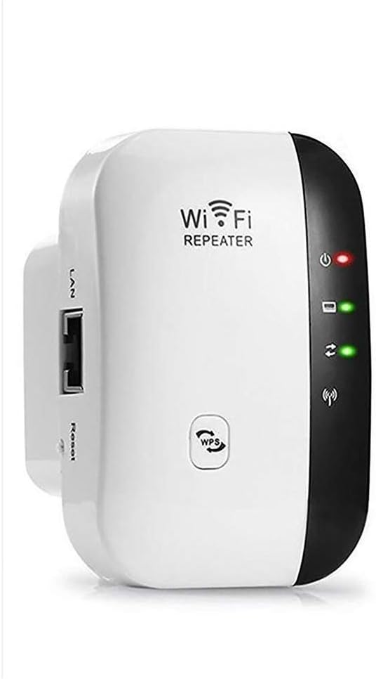 WiFi Range Extender 300Mbps Wireless Repeater Internet Signal Booster 2.4GHz Amplifier for High Speed Long Range Easily Set Up Supports Repeater/Access Point Mode, Extends WiFi to Home & Alexa Devices
