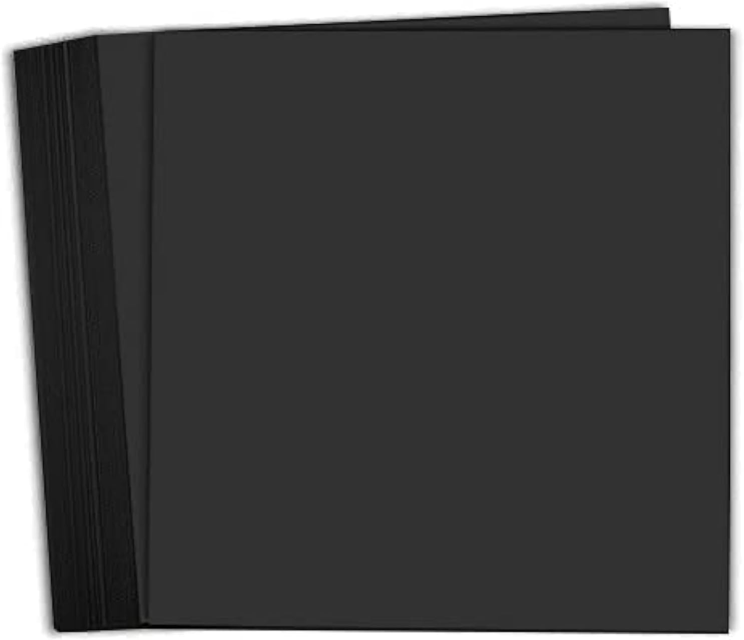 Hamilco 8x8 Black Cardstock Paper 80 lb Cover Card Stock 100 Pack