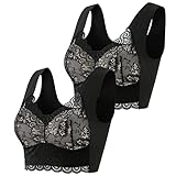 Soutien Gorge Sport Femme Maintien Fort pour Forte Poitrine Soutien-Gorge en Dentelle Grande Taille Bretelles Larges Brassière de Sport Yoga Confortable Et Respirant sous-VêTements Pas Cher