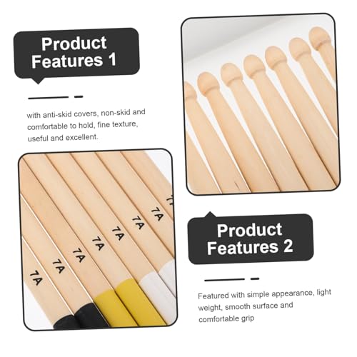 Baquetas de madera para percusión maple 4 pares miniatura 3