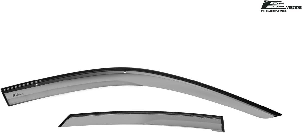 EOS Visors Replacement for 2022-Present Honda Civic JDM Mugen Clip-On Style Smoke Tinted Side Vents Window Deflectors Rain Guard