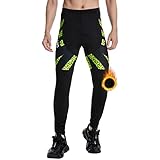 FEIXIANG Cycling Pants for Men, 4D Padded Long Bike Thermal Tights MTB Legging Trousers Road Bicycle