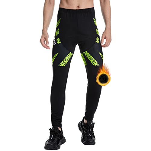 Feixiang Cycling Pants For Men, 4D Padded Long Bike Thermal Tights Mtb Legging Trousers Road Bicycle Mountain Riding Winter #TOP1