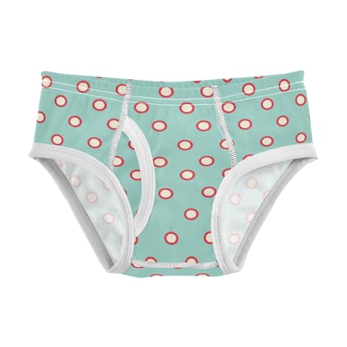 KLL White Polka Dot Red Background Toddler Boys Soft Boxer Briefs Cute Children Panties