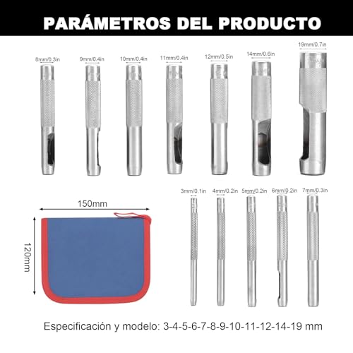 Sacabocados para piel 12 Imagen adicional