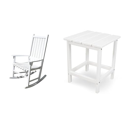Merry Garden - White Porch Rocker/Rocking Chair Acacia Wood &
