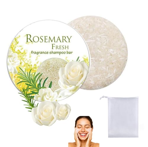 Shampoo Bar with Rosemary – Solid Shampoo and Conditioner Bar for Men & Women – Deep Cleansing Hair Soap with Coconut Oil Extracts for Scalp Care