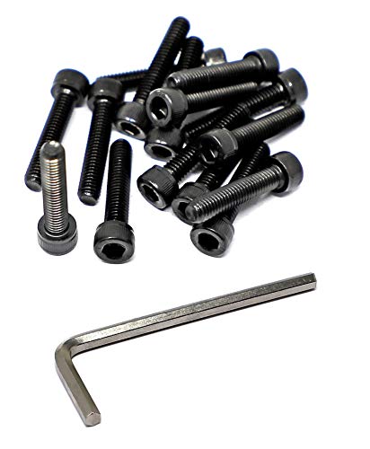 Image of iexcell 25 Pcs M6 x 30mm Thread Pitch 1 mm Alloy Steel 12.9 Grade Hex Socket Head Cap Screws Bolts Kit, Black Oxide Finish