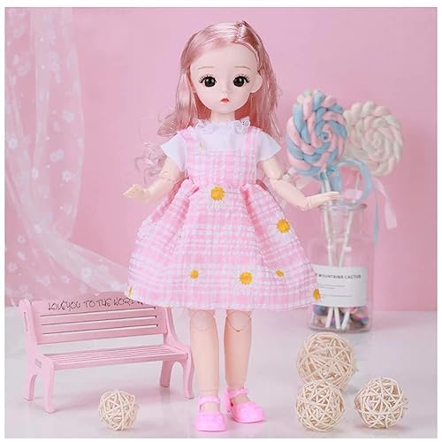 Image of Tickles Movable Joints Cute Beautiful Eyes Fashionable Princess Dress Doll (Size: 30 cm; Color: May Vary)