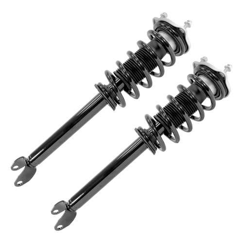 Image of Detroit Axle - RWD Front Struts Kit for 2015 2016 2017 2018 2019 2020 Mercedes-Benz C300, 2 Struts with Coil Spring Assembly 2 Lower Forward Control Arms w /Ball Joint Replacement