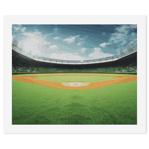 Kit peinture par numéros pour débutants : le cadeau personnalisé idéal terrain de baseball
