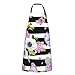 LINGF Fiore Farfalla Grembiule, Cucina Grembiuli Da Cucina Grembiule Da Cucina Impermeabile Bavaglino Con 2 Tasche Lunghe Cravatte