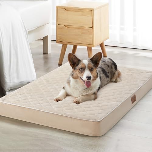 Image of WNPETHOME Orthopedic XL Dog Beds Large Sized Dog, Waterproof Extra Large Dogs Bed with Removable Washable Cover, Multi-Needle Quilting Dogs Crate Bed