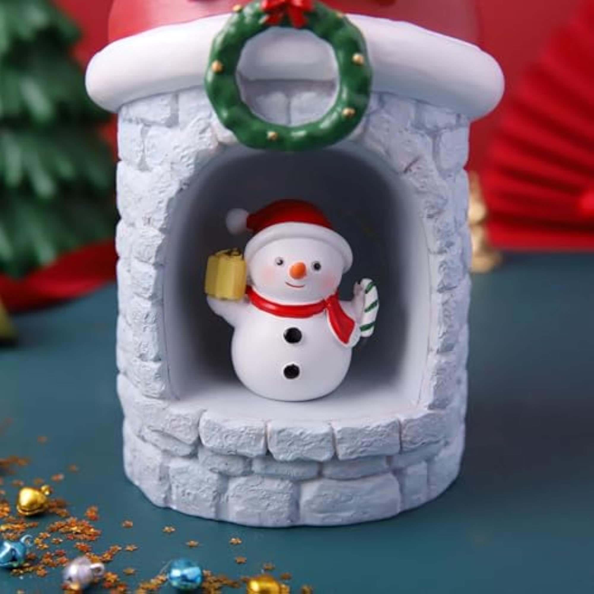 Christmas Village House Decoration LED Statue
